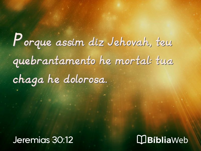 Jeremias 30:12 em imagem para compartilhar