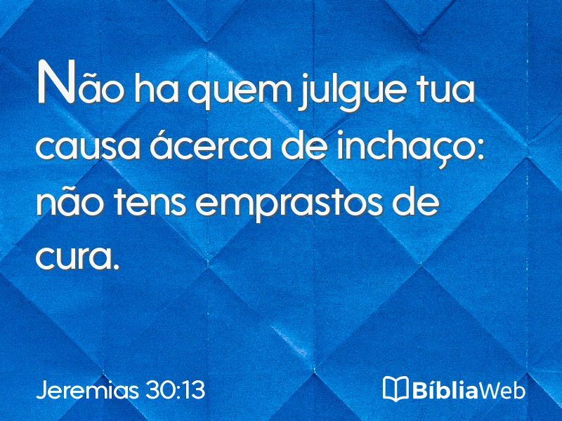 Jeremias 30:13 em imagem para compartilhar