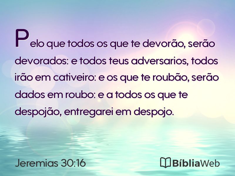 Jeremias 30:16 em imagem para compartilhar