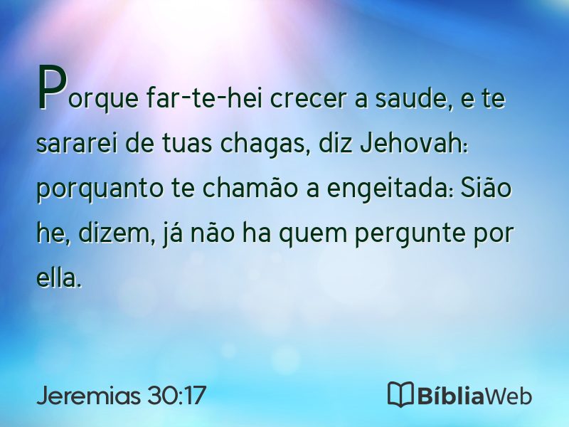 Jeremias 30:17 em imagem para compartilhar