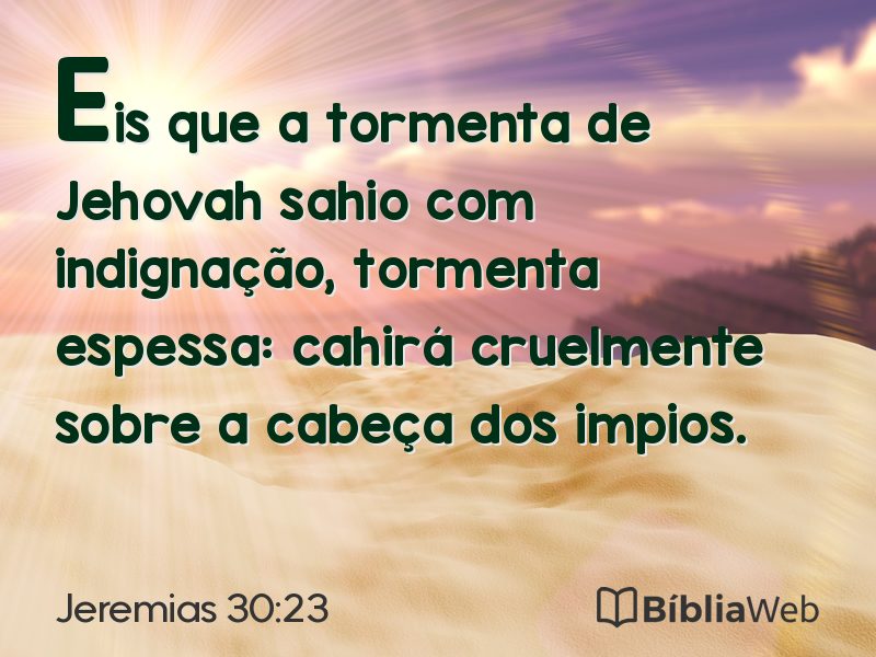Jeremias 30:23 em imagem para compartilhar