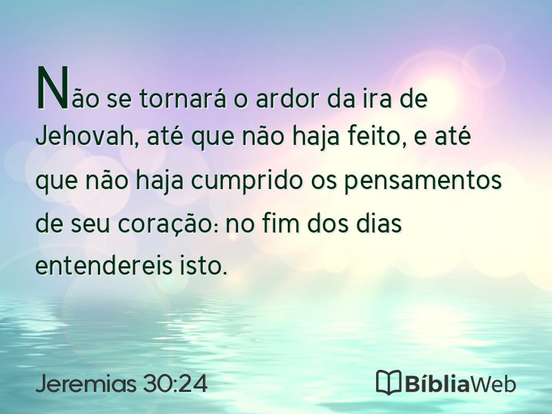Jeremias 30:24 em imagem para compartilhar