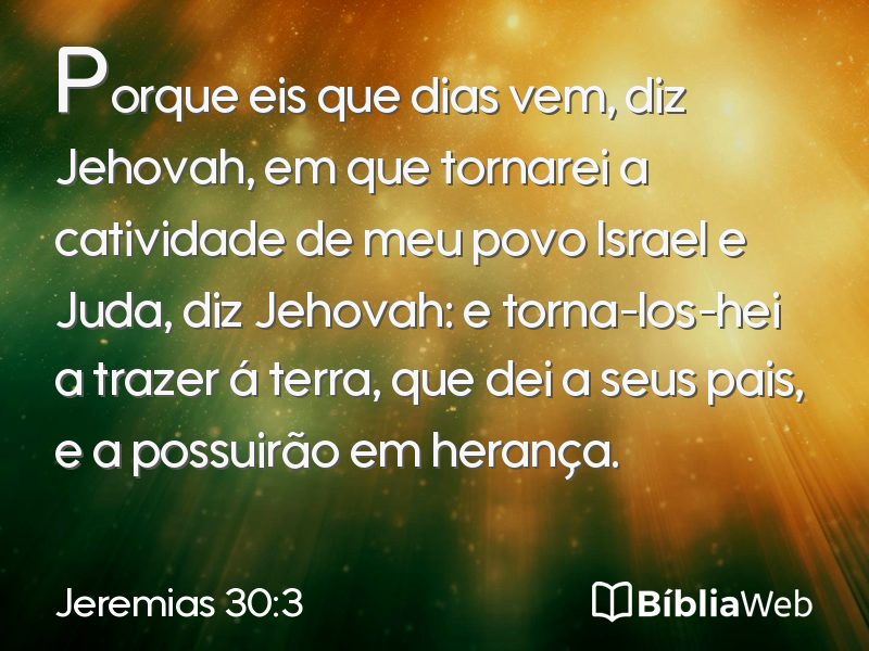 Jeremias 30:3 em imagem para compartilhar