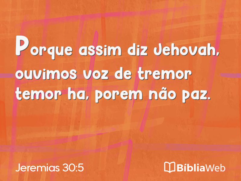 Jeremias 30:5 em imagem para compartilhar