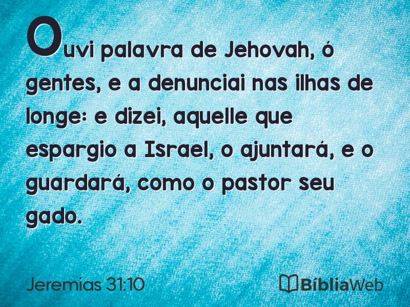 Jeremias 31:10 em imagem para compartilhar