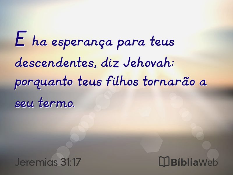 Jeremias 31:17 em imagem para compartilhar
