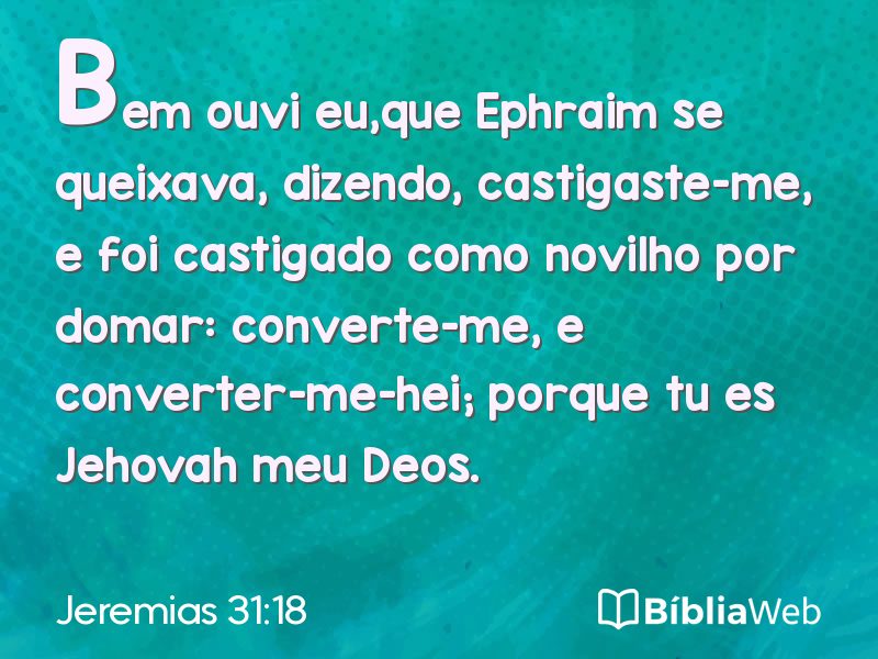 Jeremias 31:18 em imagem para compartilhar