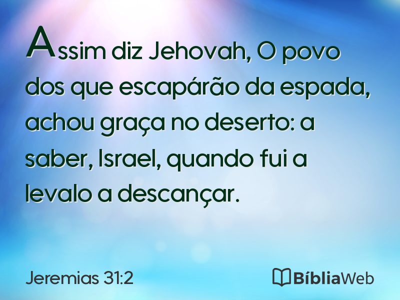 Jeremias 31:2 em imagem para compartilhar