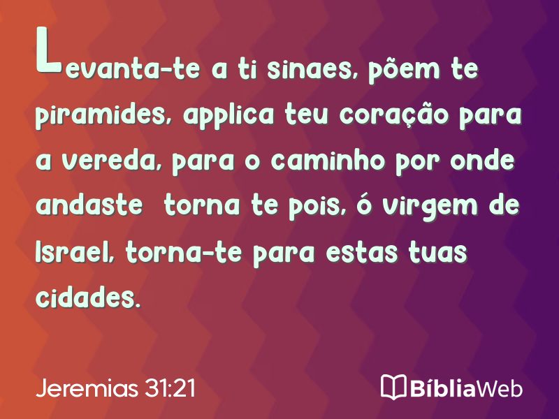 Jeremias 31:21 em imagem para compartilhar