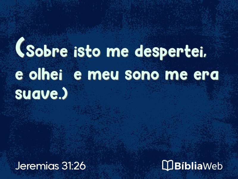 Jeremias 31:26 em imagem para compartilhar