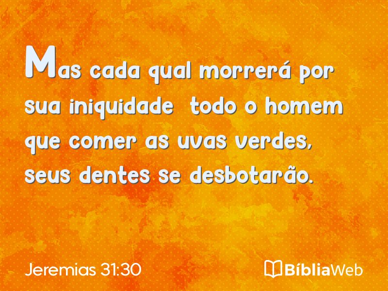Jeremias 31:30 em imagem para compartilhar