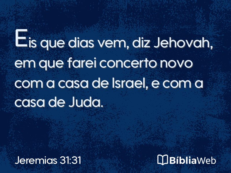Jeremias 31:31 em imagem para compartilhar
