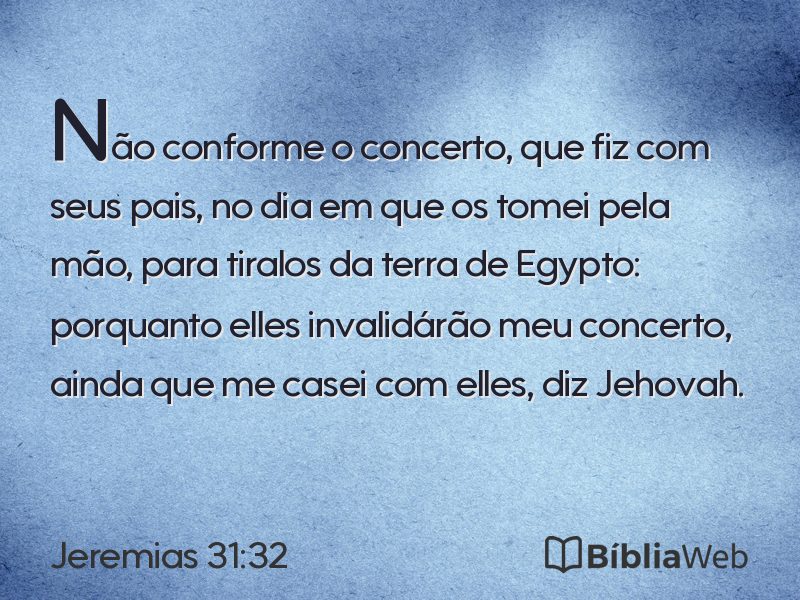 Jeremias 31:32 em imagem para compartilhar