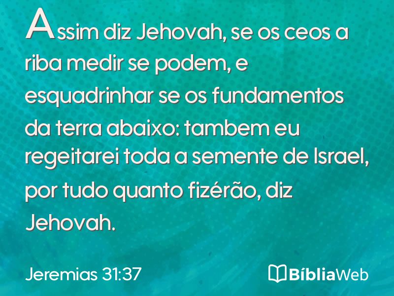 Jeremias 31:37 em imagem para compartilhar
