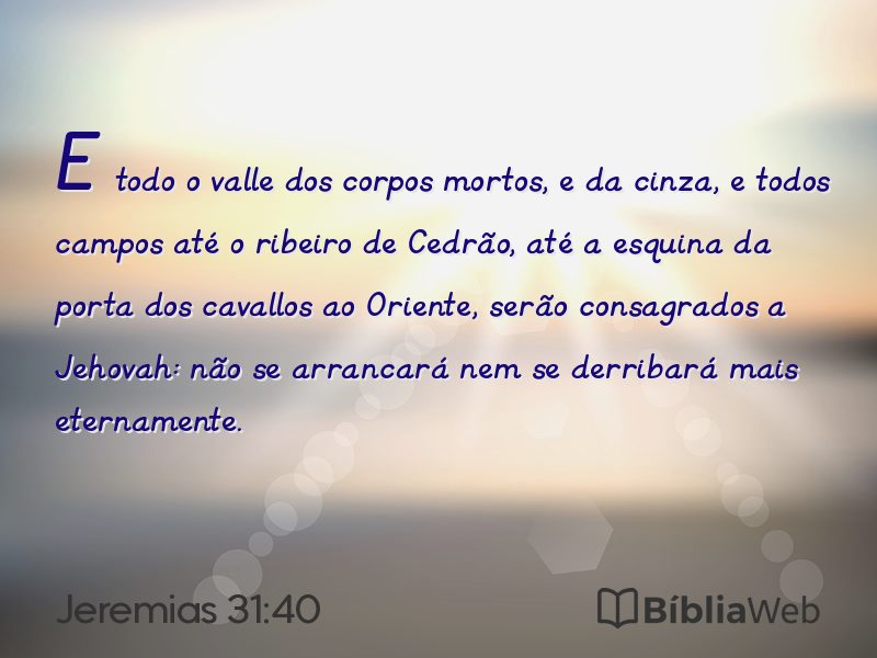 Jeremias 31:40 em imagem para compartilhar