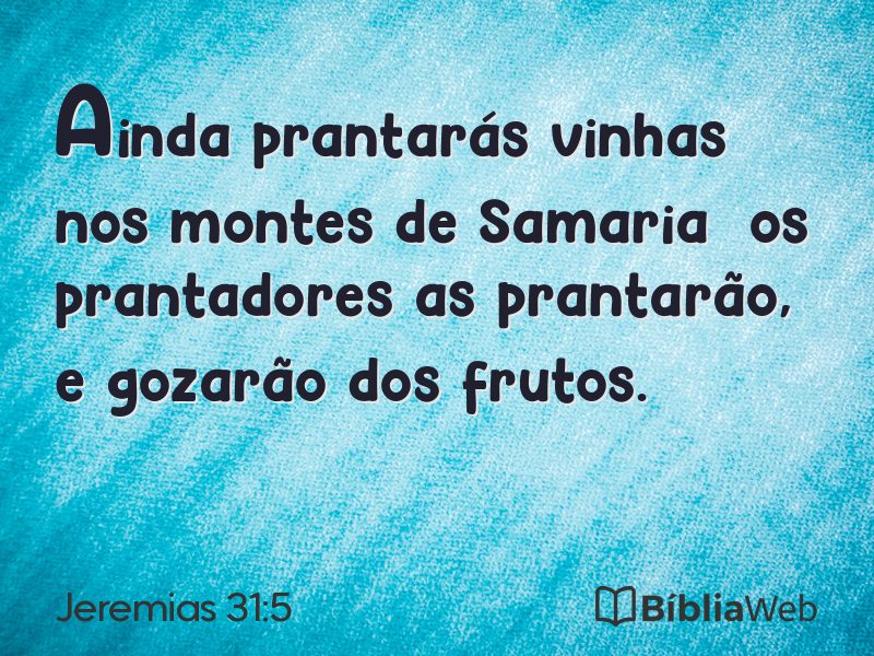 Jeremias 31:5 em imagem para compartilhar