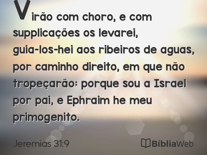 Jeremias 31:9 em imagem para compartilhar