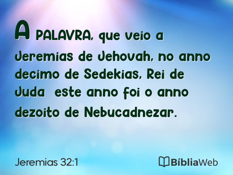 Jeremias 32:1 em imagem para compartilhar