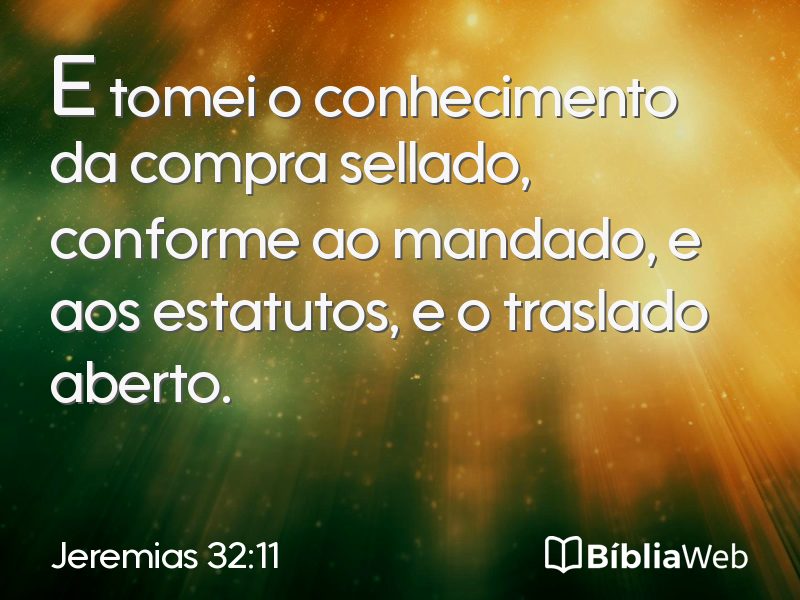 Jeremias 32:11 em imagem para compartilhar