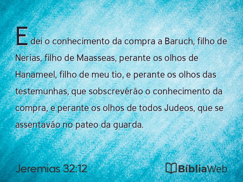 Jeremias 32:12 em imagem para compartilhar