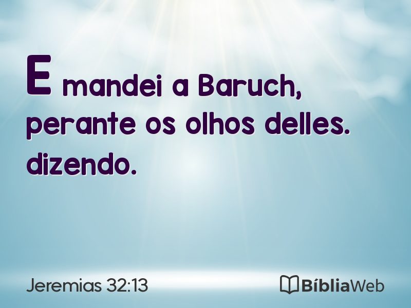 Jeremias 32:13 em imagem para compartilhar