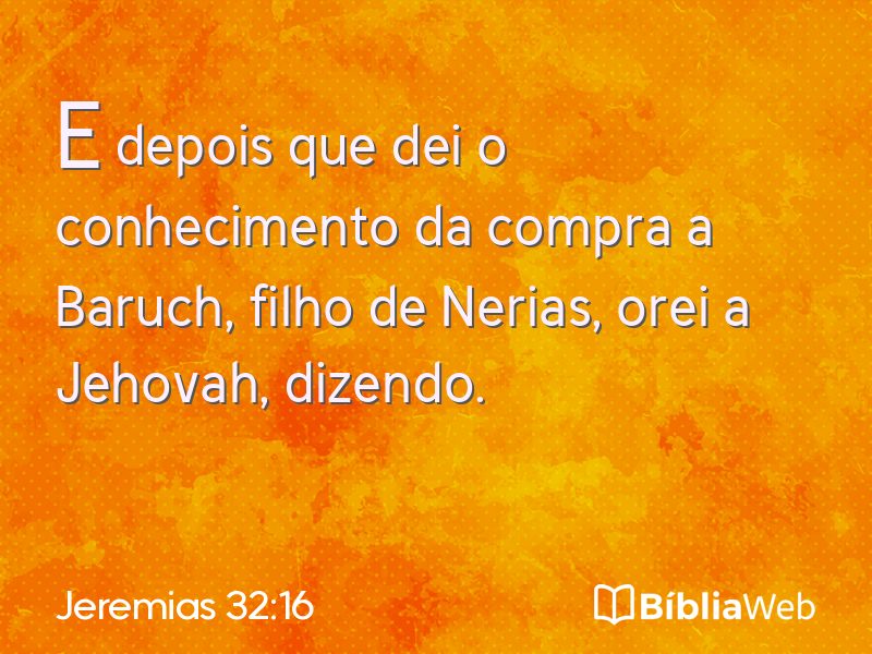 Jeremias 32:16 em imagem para compartilhar