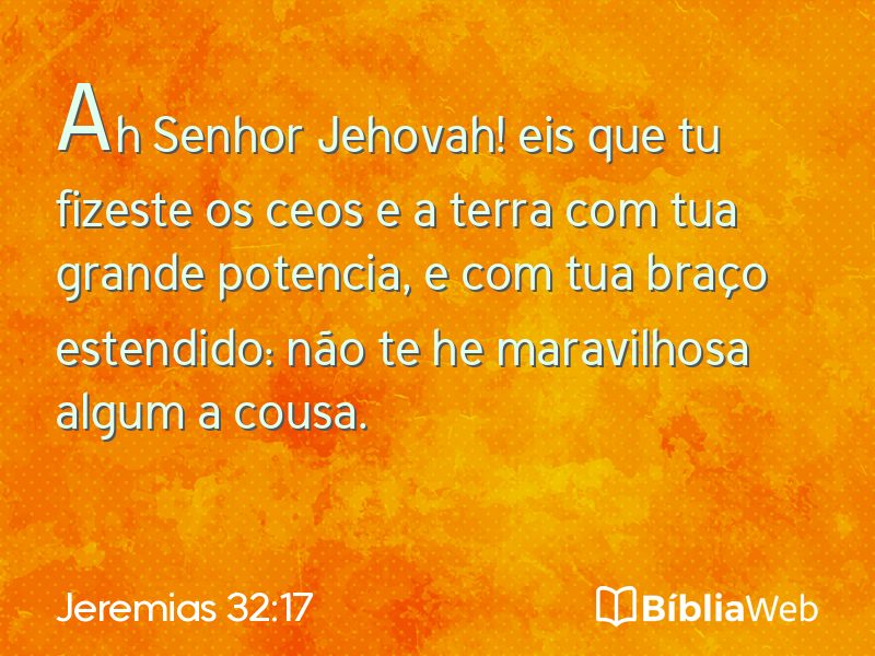 Jeremias 32:17 em imagem para compartilhar