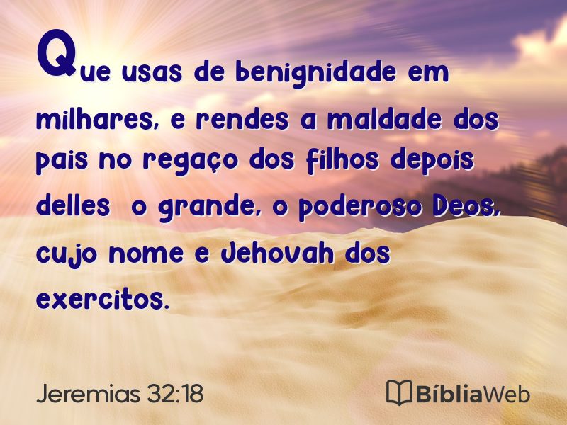 Jeremias 32:18 em imagem para compartilhar