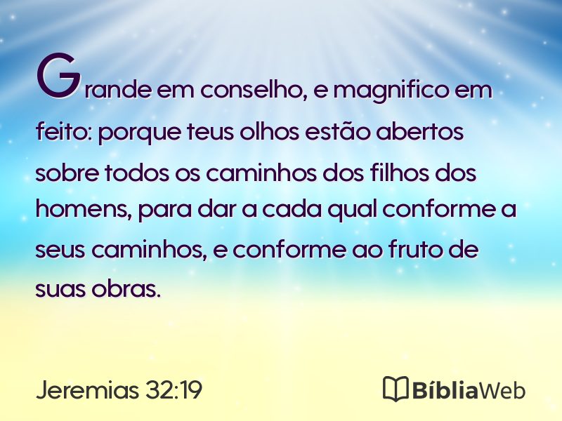 Jeremias 32:19 em imagem para compartilhar
