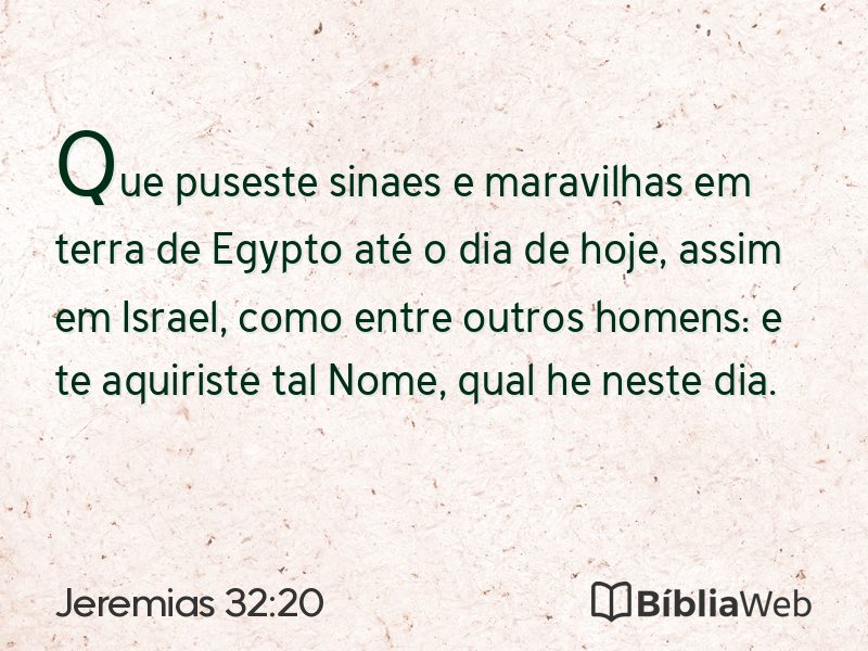 Jeremias 32:20 em imagem para compartilhar