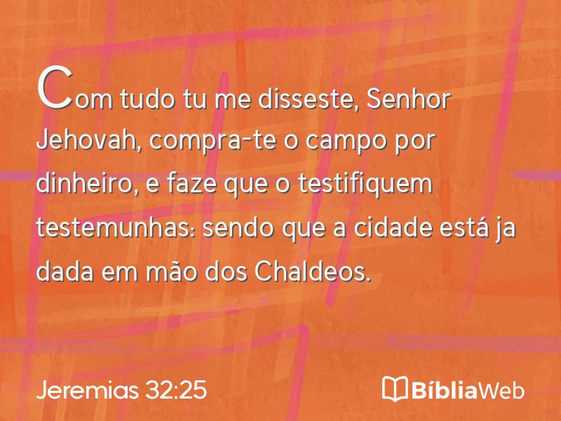 Jeremias 32:25 em imagem para compartilhar