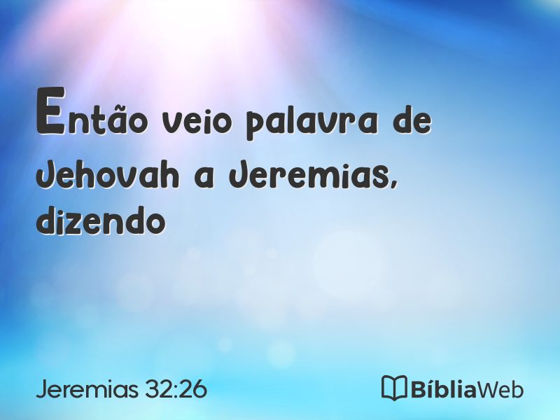 Jeremias 32:26 em imagem para compartilhar
