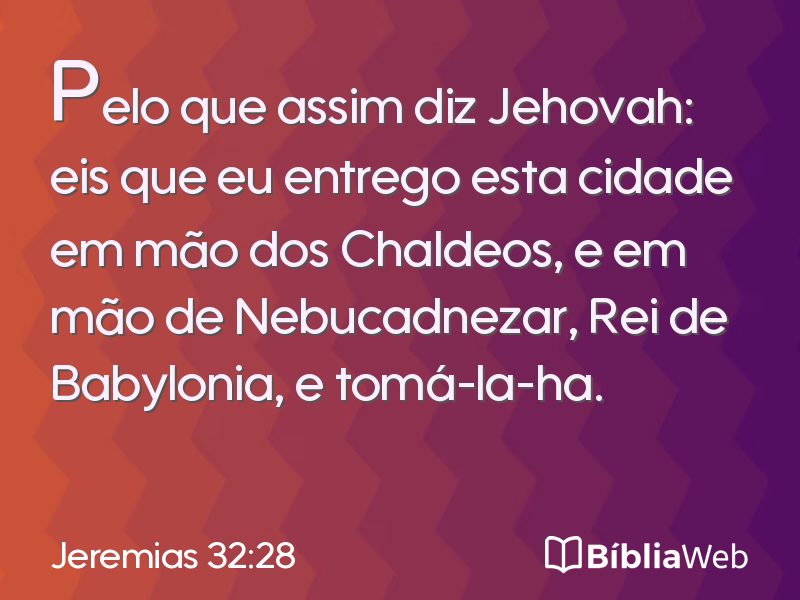 Jeremias 32:28 em imagem para compartilhar
