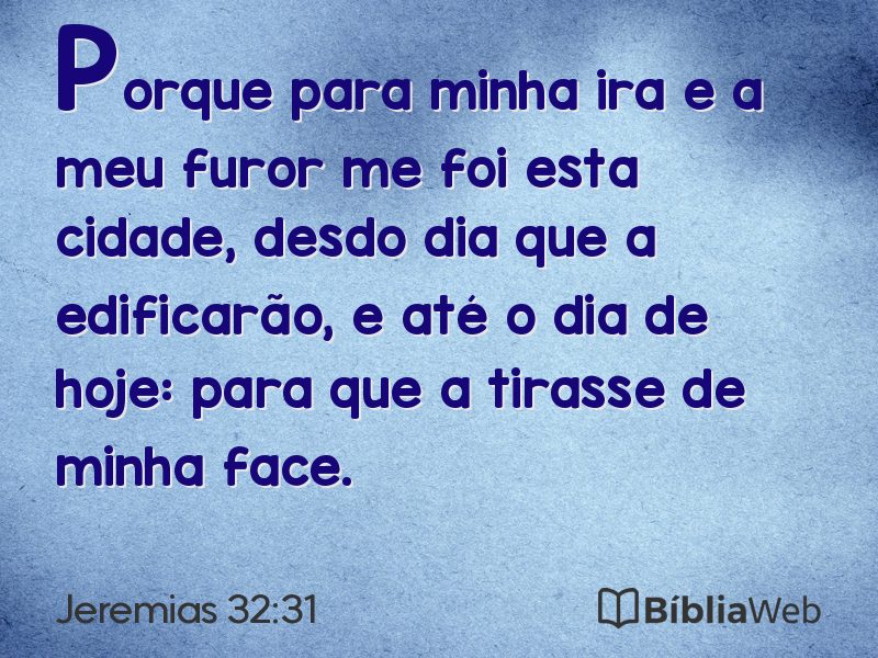 Jeremias 32:31 em imagem para compartilhar