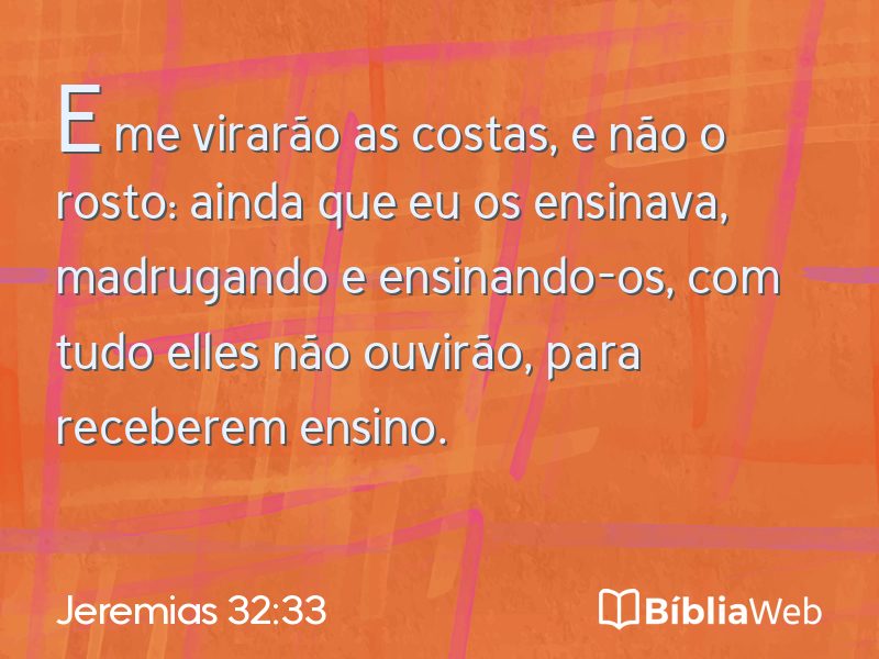 Jeremias 32:33 em imagem para compartilhar