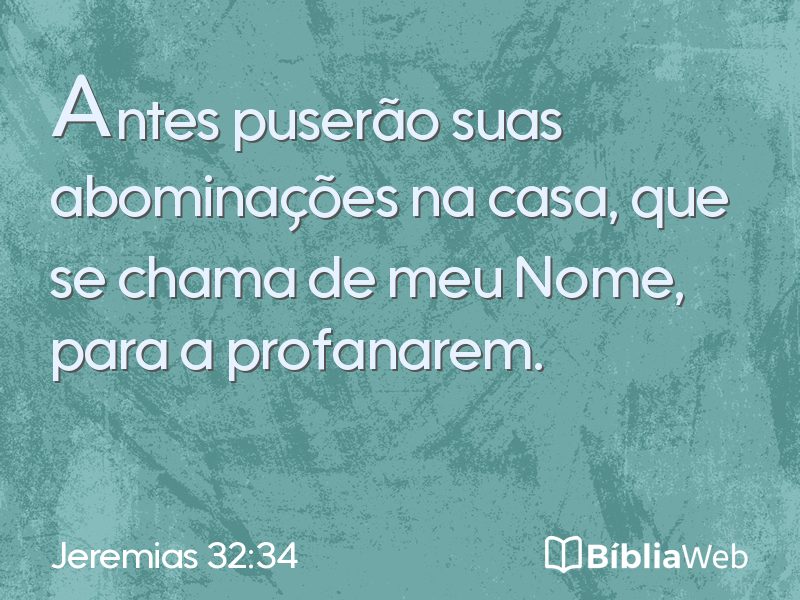 Jeremias 32:34 em imagem para compartilhar