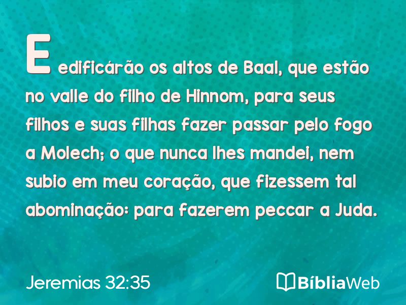 Jeremias 32:35 em imagem para compartilhar