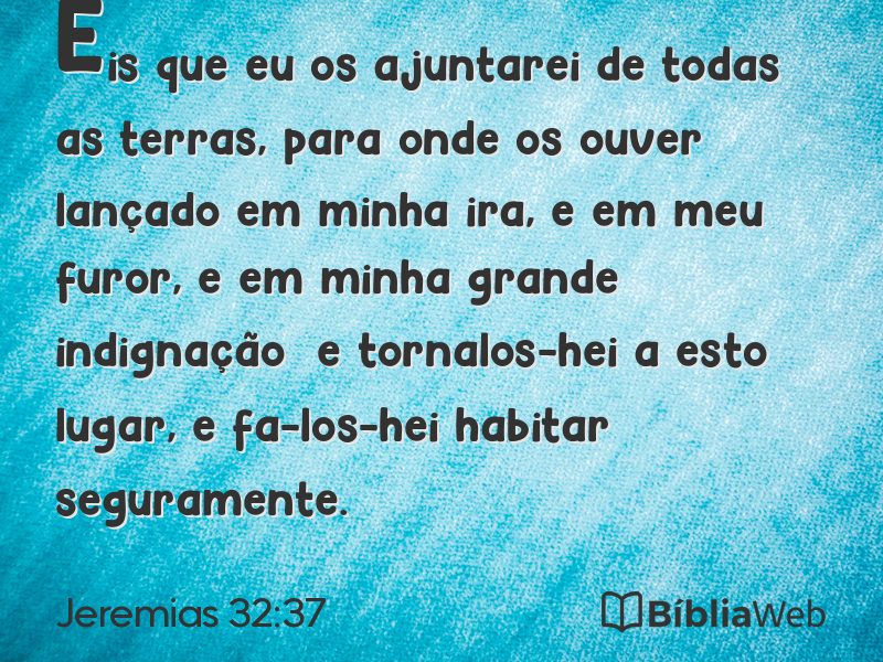 Jeremias 32:37 em imagem para compartilhar