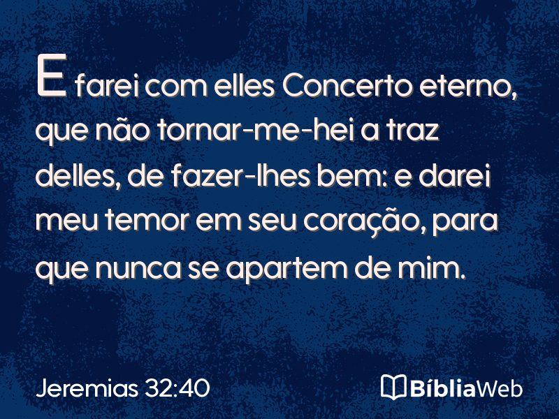 Jeremias 32:40 em imagem para compartilhar