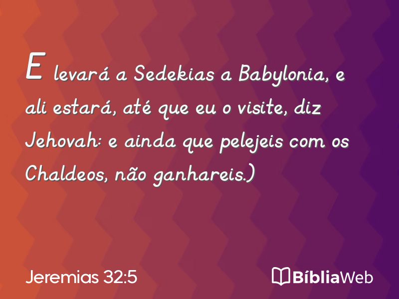 Jeremias 32:5 em imagem para compartilhar