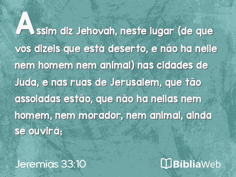 Jeremias 33:10 em imagem para compartilhar