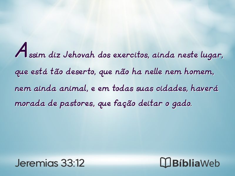 Jeremias 33:12 em imagem para compartilhar