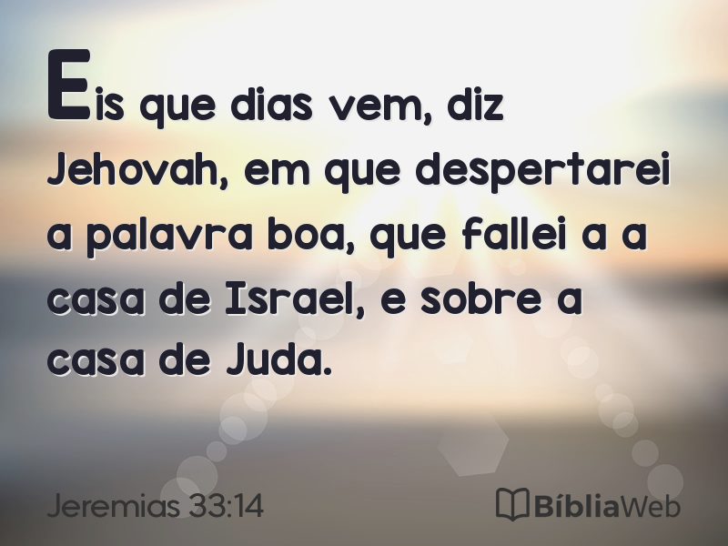 Jeremias 33:14 em imagem para compartilhar