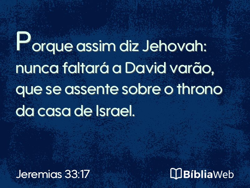 Jeremias 33:17 em imagem para compartilhar