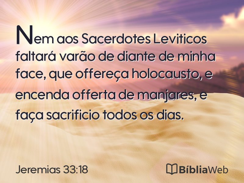 Jeremias 33:18 em imagem para compartilhar