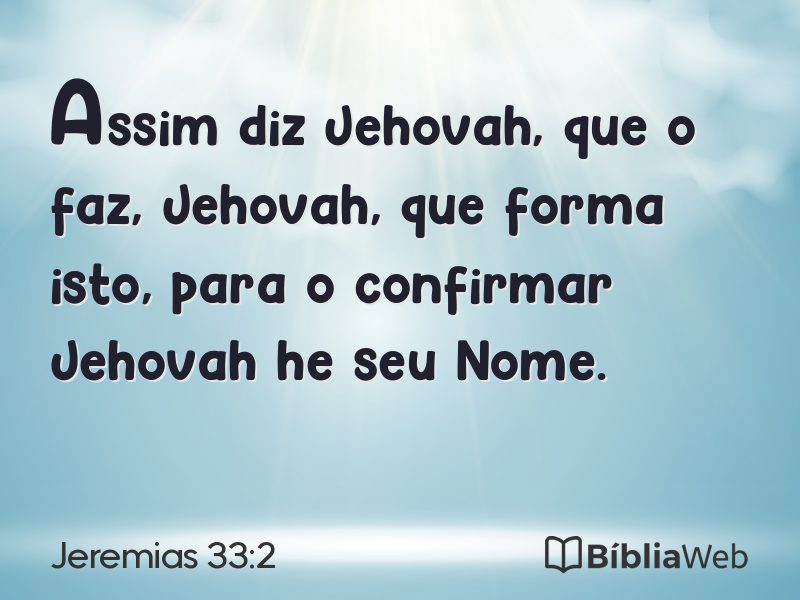 Jeremias 33:2 em imagem para compartilhar