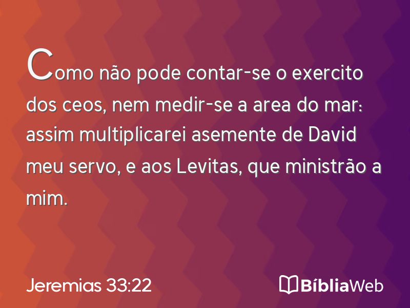 Jeremias 33:22 em imagem para compartilhar