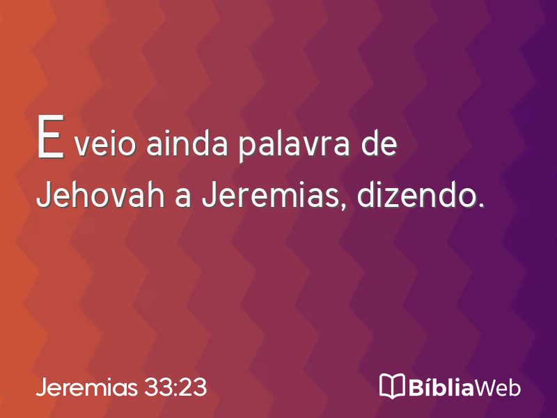 Jeremias 33:23 em imagem para compartilhar