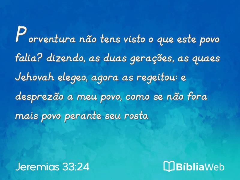 Jeremias 33:24 em imagem para compartilhar
