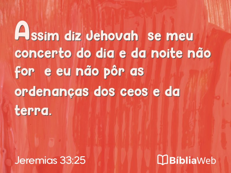 Jeremias 33:25 em imagem para compartilhar